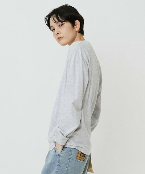 FRAPBOIS PARK(フラボアパーク)の「パーキーL/S T(Tシャツ/カットソー・レディース・グリーン/ブラック/グレー・1/2)」の4枚目の写真