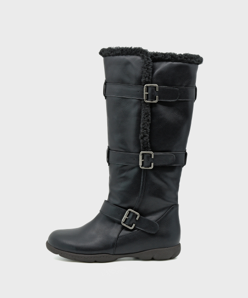 FOGGY MOODY(ポギムディ)の「Ember 0034. Belted Fur Boots - 2colors(ブーツ・レディース・ブラック/ブラウン・25cm/22.5cm/23cm/23.5cm/24cm/24.5cm)」の12枚目の写真