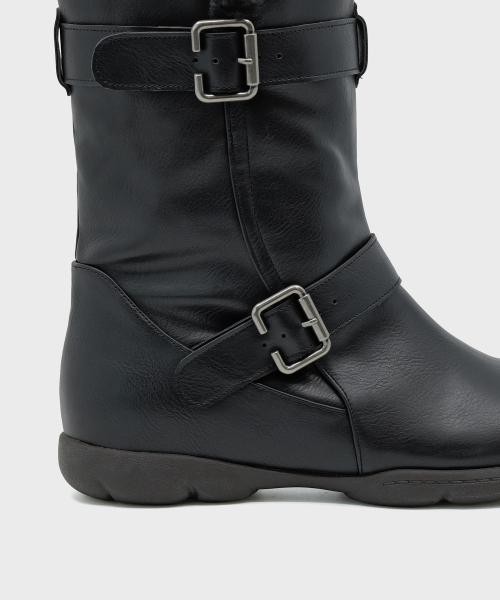 FOGGY MOODY(ポギムディ)の「Ember 0034. Belted Fur Boots - 2colors(ブーツ・レディース・ブラック/ブラウン・25cm/22.5cm/23cm/23.5cm/24cm/24.5cm)」の14枚目の写真