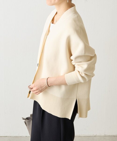 BEARDSLEY（ビアズリー）の「刺繍入りビッグカーディガン（カーディガン/ボレロ・レディース・アイボリー/ピンク/グリーン/ブラック・FREE）」の7枚目の写真