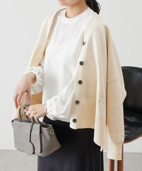 BEARDSLEY（ビアズリー）の「刺繍入りビッグカーディガン（カーディガン/ボレロ・レディース・アイボリー/ピンク/グリーン/ブラック・FREE）」の13枚目の写真