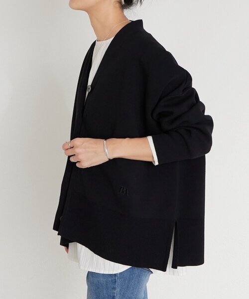 BEARDSLEY（ビアズリー）の「刺繍入りビッグカーディガン（カーディガン/ボレロ・レディース・アイボリー/ピンク/グリーン/ブラック・FREE）」の19枚目の写真