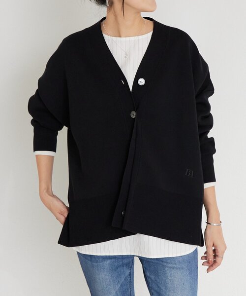 BEARDSLEY(ビアズリー)の「刺繍入りビッグカーディガン(カーディガン/ボレロ・レディース・アイボリー/ピンク/グリーン/ブラック・FREE)」の11枚目の写真