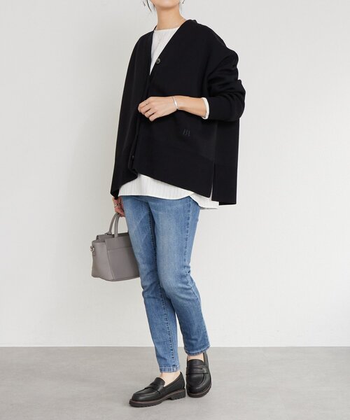 BEARDSLEY(ビアズリー)の「刺繍入りビッグカーディガン(カーディガン/ボレロ・レディース・アイボリー/ピンク/グリーン/ブラック・FREE)」の16枚目の写真