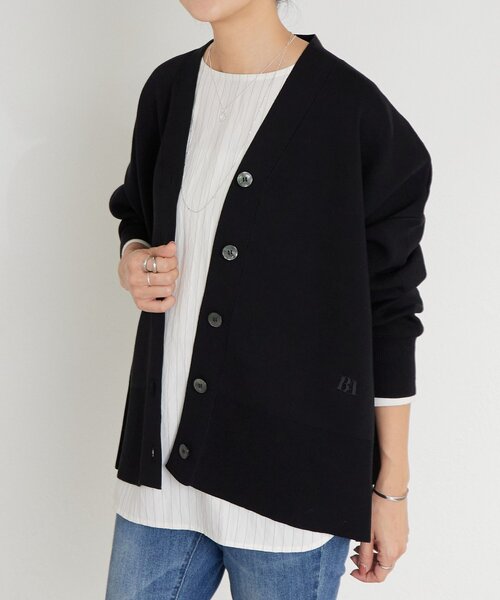 BEARDSLEY(ビアズリー)の「刺繍入りビッグカーディガン(カーディガン/ボレロ・レディース・アイボリー/ピンク/グリーン/ブラック・FREE)」の19枚目の写真