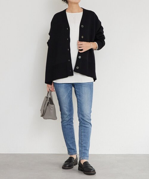 BEARDSLEY(ビアズリー)の「刺繍入りビッグカーディガン(カーディガン/ボレロ・レディース・アイボリー/ピンク/グリーン/ブラック・FREE)」の20枚目の写真