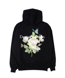 DVAN（ドゥヴァン）の「WHITE ROSELIA HOODIE BLACK Roselily Hoodie（パーカー）」