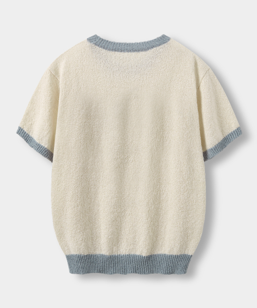 EUGGEN（ユジェン）の「ツートンブークルハーフニット_クリーム（ニット/セーター・レディース・その他・SMALL/MEDIUM）」の3枚目の写真