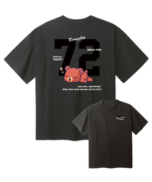 ネイピングベア オーバーサイズ 半袖Tシャツ [ダークグレー]