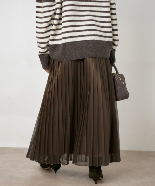 IENA（イエナ）の「シアープリーツスカート（スカート・レディース・ブラウン/ブラック・36/38）」の14枚目の写真