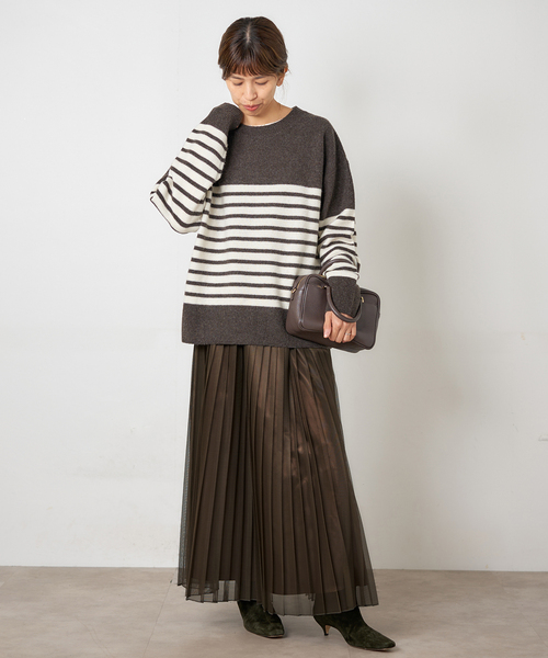 IENA（イエナ）の「シアープリーツスカート（スカート・レディース・ブラウン/ブラック・36/38）」の17枚目の写真