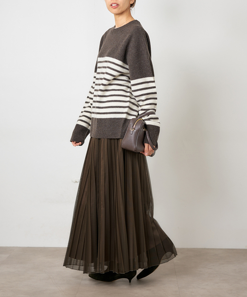 IENA（イエナ）の「シアープリーツスカート（スカート・レディース・ブラウン/ブラック・36/38）」の18枚目の写真