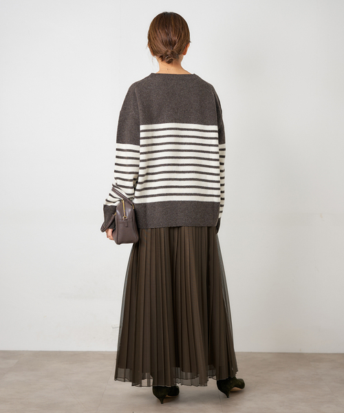 IENA（イエナ）の「シアープリーツスカート（スカート・レディース・ブラウン/ブラック・36/38）」の19枚目の写真