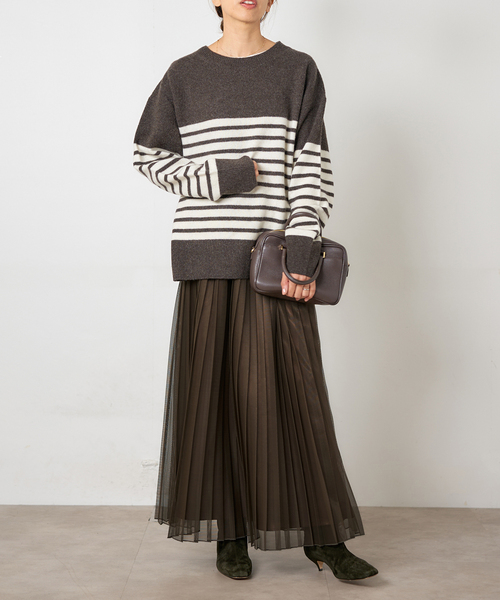 IENA（イエナ）の「シアープリーツスカート（スカート・レディース・ブラウン/ブラック・36/38）」の21枚目の写真