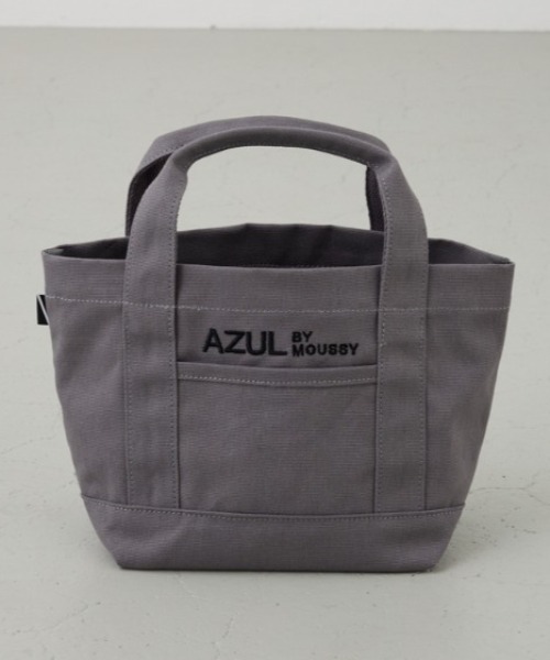 AZUL by moussy（アズールバイマウジー）の「ロゴ刺繍ミニトートバック（トートバッグ・メンズ・ライトカーキ/グレー/アイボリー/ブラック・FREE）」の3枚目の写真
