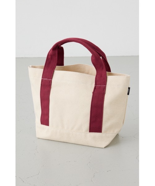 AZUL by moussy（アズールバイマウジー）の「ロゴ刺繍ミニトートバック（トートバッグ・メンズ・ライトカーキ/グレー/アイボリー/ブラック・FREE）」の7枚目の写真