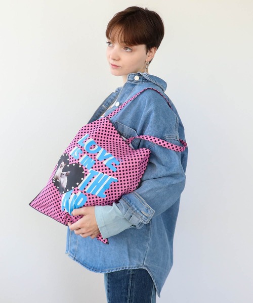 Three Four Time（ｽﾘｰﾌｫｰﾀｲﾑ）の「【Casselini】Team DOUBUTSUトート（トートバッグ・レディース・ブラック/ピンク/ベージュ・FREE）」の13枚目の写真