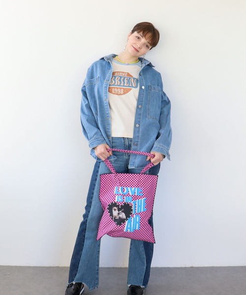 Three Four Time（ｽﾘｰﾌｫｰﾀｲﾑ）の「【Casselini】Team DOUBUTSUトート（トートバッグ・レディース・ブラック/ピンク/ベージュ・FREE）」の16枚目の写真