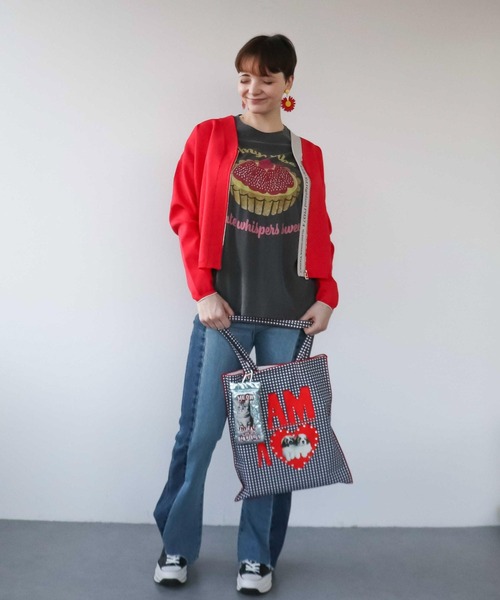 Three Four Time（ｽﾘｰﾌｫｰﾀｲﾑ）の「【Casselini】Team DOUBUTSUトート（トートバッグ・レディース・ブラック/ピンク/ベージュ・FREE）」の7枚目の写真