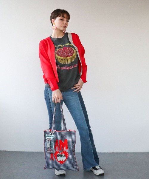 Three Four Time（ｽﾘｰﾌｫｰﾀｲﾑ）の「【Casselini】Team DOUBUTSUトート（トートバッグ・レディース・ブラック/ピンク/ベージュ・FREE）」の8枚目の写真