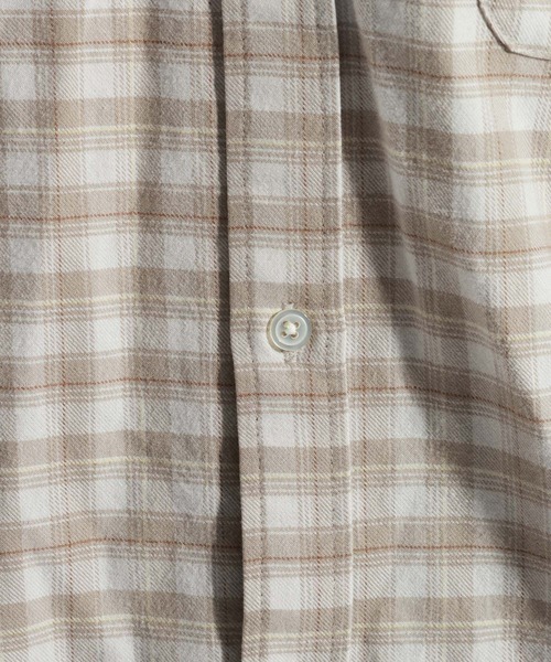 BAYFLOW(ベイフロー)の「Feels FLOWチェックシャツ(シャツ/ブラウス・メンズ・ベージュ/グリーン/ブラウン・MEDIUM/LARGE)」の5枚目の写真