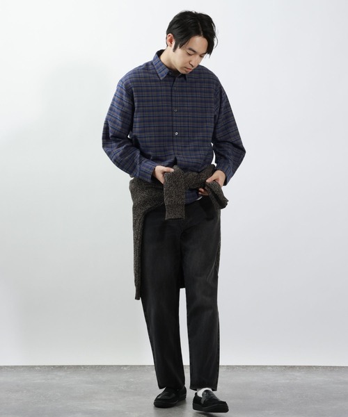 BAYFLOW(ベイフロー)の「Feels FLOWチェックシャツ(シャツ/ブラウス・メンズ・ベージュ/グリーン/ブラウン・MEDIUM/LARGE)」の6枚目の写真