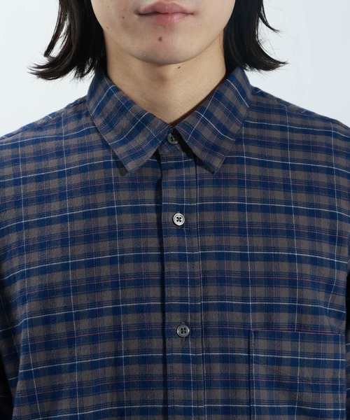 BAYFLOW(ベイフロー)の「Feels FLOWチェックシャツ(シャツ/ブラウス・メンズ・ベージュ/グリーン/ブラウン・MEDIUM/LARGE)」の17枚目の写真