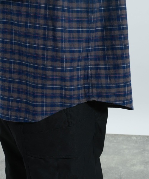 BAYFLOW(ベイフロー)の「Feels FLOWチェックシャツ(シャツ/ブラウス・メンズ・ベージュ/グリーン/ブラウン・MEDIUM/LARGE)」の21枚目の写真