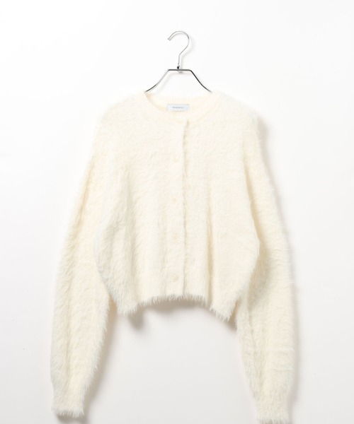 PAGEBOY（ページボーイ）の「ポッピンフェザーカーディガン（ニット/セーター・レディース・オフホワイト/ホワイト系その他/ブラック/ブルー系その他・FREE）」の8枚目の写真