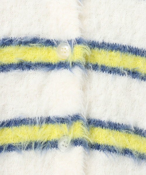 PAGEBOY（ページボーイ）の「ポッピンフェザーカーディガン（ニット/セーター・レディース・オフホワイト/ホワイト系その他/ブラック/ブルー系その他・FREE）」の5枚目の写真