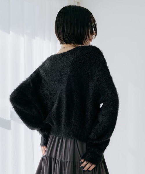 PAGEBOY（ページボーイ）の「ポッピンフェザーカーディガン（ニット/セーター・レディース・オフホワイト/ホワイト系その他/ブラック/ブルー系その他・FREE）」の19枚目の写真