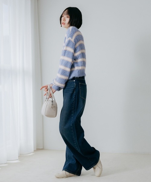 PAGEBOY（ページボーイ）の「ポッピンフェザーカーディガン（ニット/セーター・レディース・オフホワイト/ホワイト系その他/ブラック/ブルー系その他・FREE）」の21枚目の写真