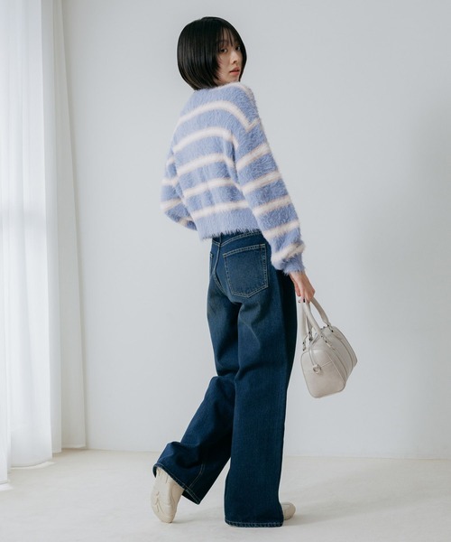 PAGEBOY（ページボーイ）の「ポッピンフェザーカーディガン（ニット/セーター・レディース・オフホワイト/ホワイト系その他/ブラック/ブルー系その他・FREE）」の20枚目の写真