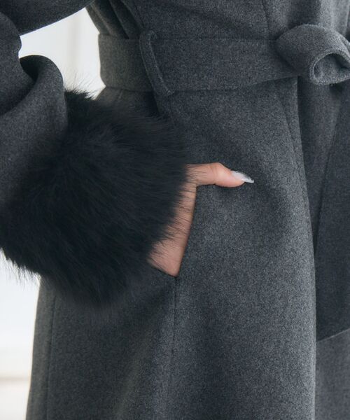 セール】2wayファー襟付リボンコート（その他アウター）｜ems excite