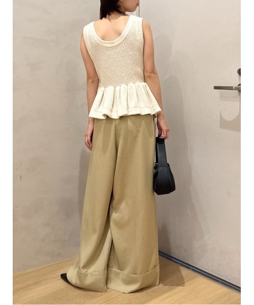 STYLEMIXER（スタイルミキサー）の「ディープタックワイドパンツ（スラックス・レディース・アイボリー/ブラック/ベージュ・SMALL/MEDIUM）」の19枚目の写真