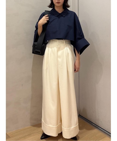 STYLEMIXER（スタイルミキサー）の「ディープタックワイドパンツ（スラックス・レディース・アイボリー/ブラック/ベージュ・SMALL/MEDIUM）」の20枚目の写真