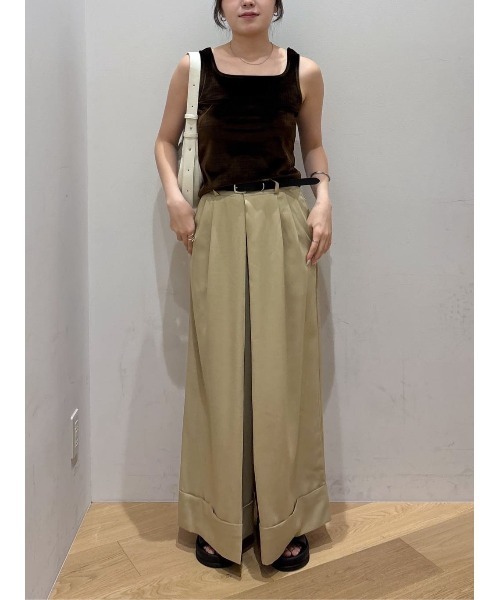 STYLEMIXER（スタイルミキサー）の「ディープタックワイドパンツ（スラックス・レディース・アイボリー/ブラック/ベージュ・SMALL/MEDIUM）」の21枚目の写真