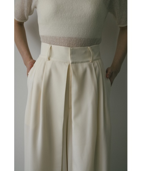 STYLEMIXER（スタイルミキサー）の「ディープタックワイドパンツ（スラックス・レディース・アイボリー/ブラック/ベージュ・SMALL/MEDIUM）」の9枚目の写真