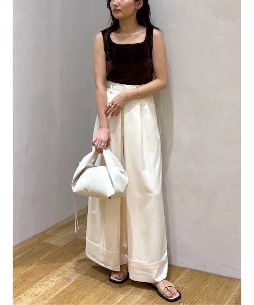 STYLEMIXER（スタイルミキサー）の「ディープタックワイドパンツ（スラックス・レディース・アイボリー/ブラック/ベージュ・SMALL/MEDIUM）」の15枚目の写真