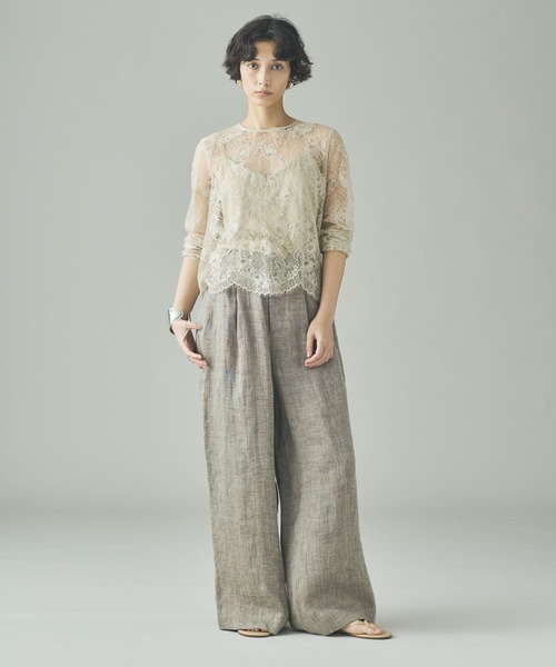 Curensology(カレンソロジー)の「Curensology(カレンソロジー)/<C.S.G>ダブルリネンパンツ(その他パンツ・レディース・ベージュ・38/36)」の5枚目の写真