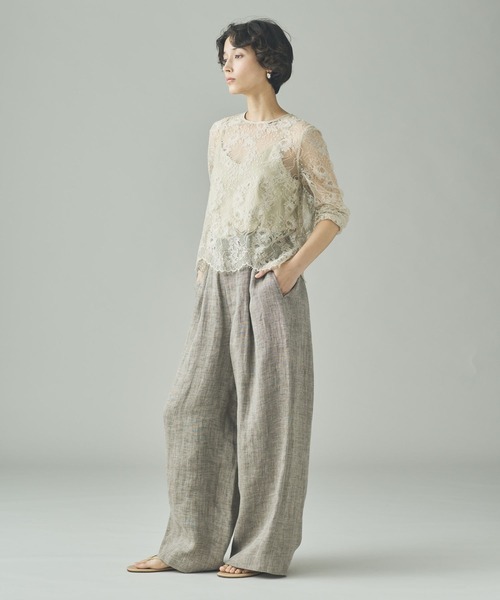 Curensology(カレンソロジー)の「Curensology(カレンソロジー)/<C.S.G>ダブルリネンパンツ(その他パンツ・レディース・ベージュ・38/36)」の6枚目の写真