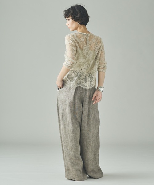 Curensology(カレンソロジー)の「Curensology(カレンソロジー)/<C.S.G>ダブルリネンパンツ(その他パンツ・レディース・ベージュ・38/36)」の7枚目の写真