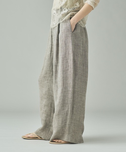 Curensology(カレンソロジー)の「Curensology(カレンソロジー)/<C.S.G>ダブルリネンパンツ(その他パンツ・レディース・ベージュ・38/36)」の3枚目の写真