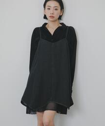 KBF | メッシュレイヤードデニムキャミワンピース(ワンピース)