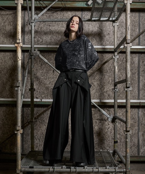 ERAR（エラー）の「【ERAR】タトゥーライクハート刺繍ベロアメッシュロンT（Tシャツ/カットソー・メンズ・ブラック系1/ブラック系2/ブラック・XL/L/M/S）」の16枚目の写真