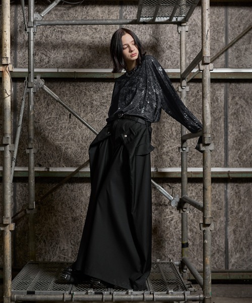 ERAR（エラー）の「【ERAR】タトゥーライクハート刺繍ベロアメッシュロンT（Tシャツ/カットソー・メンズ・ブラック系1/ブラック系2/ブラック・XL/L/M/S）」の18枚目の写真