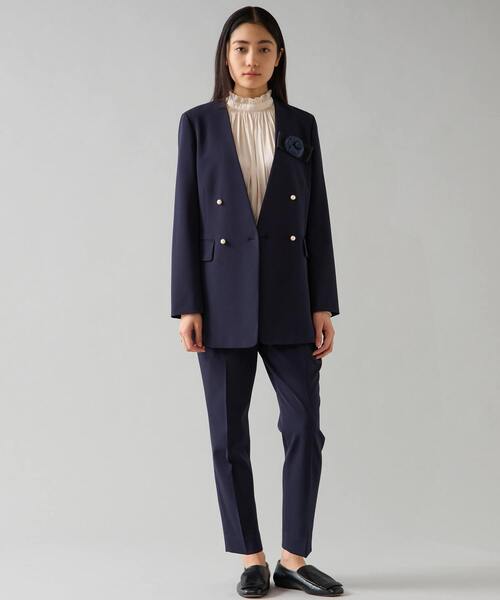 Tiara（ティアラ）の「イージタックパンツ（スラックス・レディース・ネイビー/アイボリー/ブラック・2/3/4）」の4枚目の写真