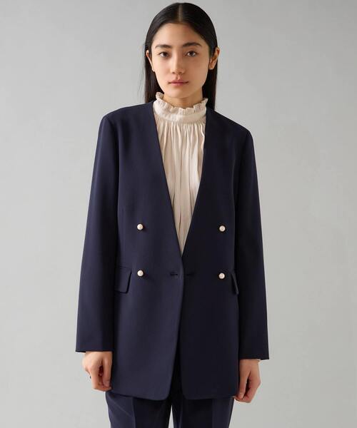 Tiara（ティアラ）の「イージタックパンツ（スラックス・レディース・ネイビー/アイボリー/ブラック・2/3/4）」の5枚目の写真