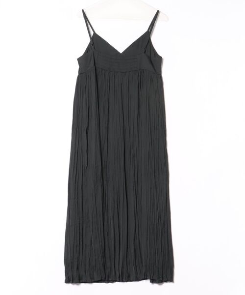 Doux archives（ドゥアルシーヴ）の「割繊ワッシャーキャミワンピ―ス（ワンピース・レディース・キャメル/ブラック/ブルー・FREE）」の4枚目の写真