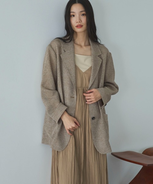 Doux archives（ドゥアルシーヴ）の「割繊ワッシャーキャミワンピ―ス（ワンピース・レディース・キャメル/ブラック/ブルー・FREE）」の16枚目の写真